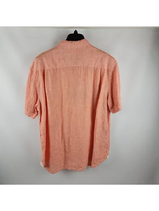 TOMMY BAHAMA Shirt Mens XL Orange Relax 100% Linen 161-TR310649 - Picture 2 of 7